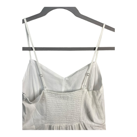 J. Crew Factory Linen Blend Slip Midi Dress in White Size 6 NWT - Picture 8 of 14